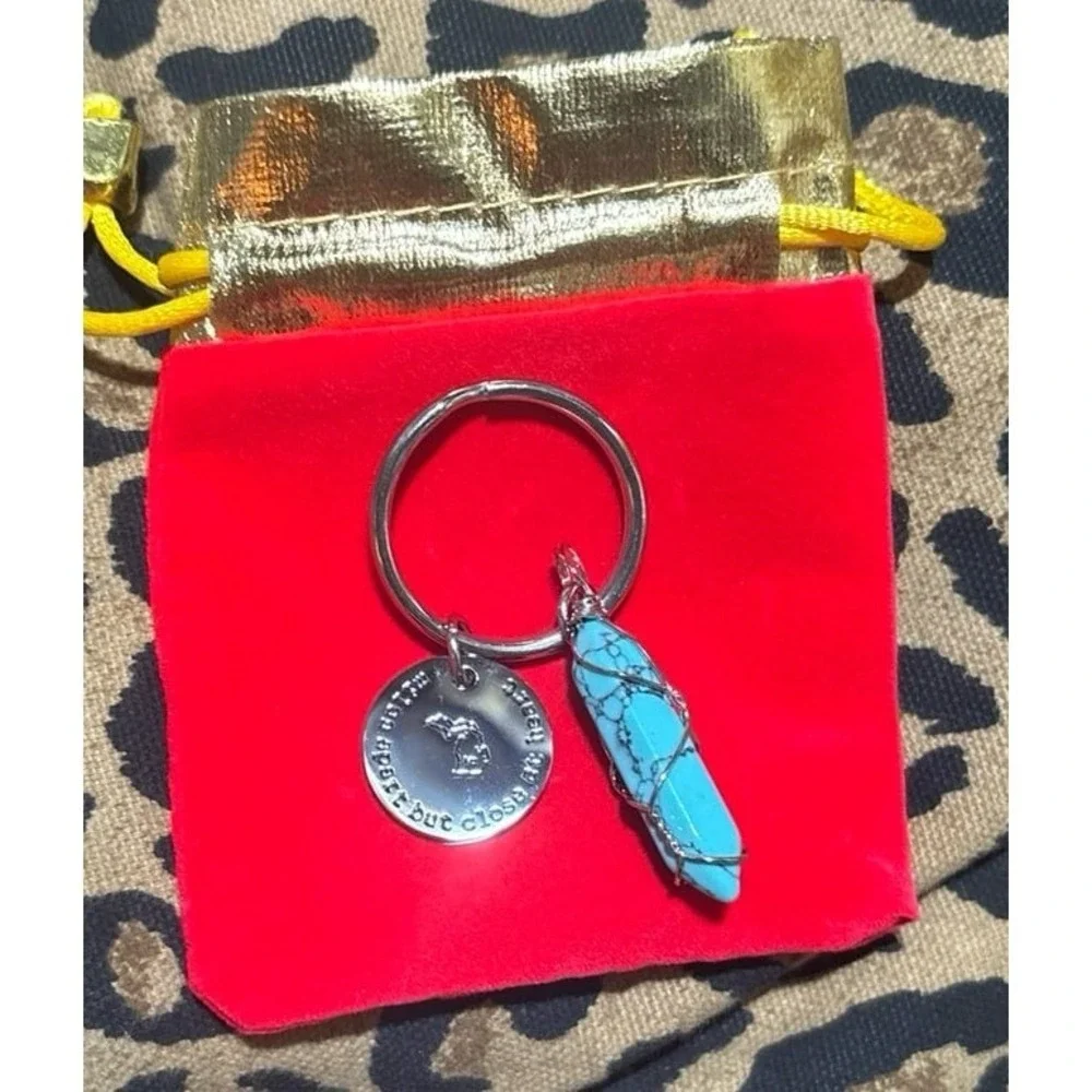 NEW Miles Apart Close‎ At Heart State Keychain w/ Healing Crystal, Michigan